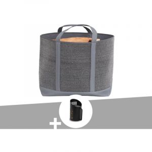 Sac &agrave; b&ucirc;ches et &agrave; granul&eacute;s Belharra gris + Pelle &agrave; granul&eacute;s- Le Marquier