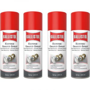 BALLISTOL Spray cuivre-graphite, 200 ml, 4 pi&egrave;ces
