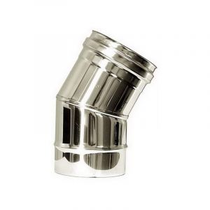 Cheminee double paroi isole courbe 30 inox dn 150/200