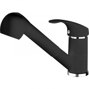 Deante Mitigeur de cuisine - Mod&egrave;le Pepe - Graphite fonc&eacute; - Robinet avec douchette extractible - &Eacute;l&eacute;gant et pratique