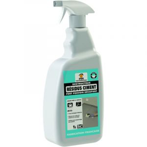 Décapant Résidus de Ciment 1L - Nettoyant Puissant pour Traces de Laitance et Dépôts de Ciment - Usage Intérieur/Extérieur sur Sols, Murs et Façades