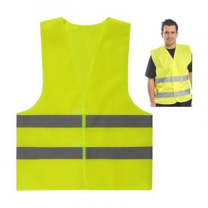 Gilet réfléchissant gilet de sécurité routière combinaison d'avertissement manteau d'équitation hygiène voiture réfléchissant (2pcs)