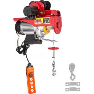 Mophorn Palan &eacute;lectrique 800 kg Treuil 1 300 W Double support de palette en acier 12 m/40 pi Palan de garage pour chariot &eacute;l&eacute;vateur
