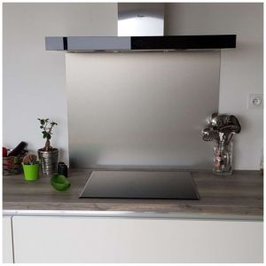 Crédence Composite Aspect Alu Brossé - Hauteur 30 cm x Largeur 110 cm