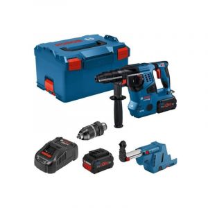 Perforateur Bosch Professional GBH 18V-28CF 3,3J avec dispositif d'aspi GDE 18V-16, 2 batt ProCore 8,0Ah, Chargeur, Llbox 061192