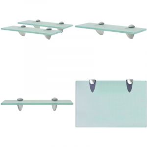 Étagères murales 2 pcs Verre 30x20 cm 8 mm - Etagere Murale - Étagère Design - Étagère Verre - Étagère Transparente - Décoration Murale - Home &
