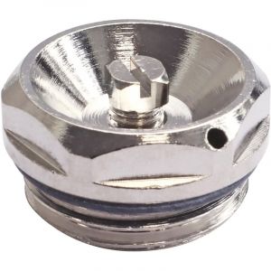 10 Pi&egrave;ces Bouchon purgeur 1/2" (15x21) en laiton chrom&eacute; pour radiateur, avec purgeur &agrave; carr&eacute; de 5 mm, r&eacute;sistant &agrave; la corrosion, installation facile