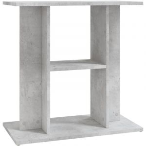 Support pour aquarium Meuble pour Aquarium gris b&eacute;ton 60x30x60 cm bois d'ing&eacute;nierie CFW56593