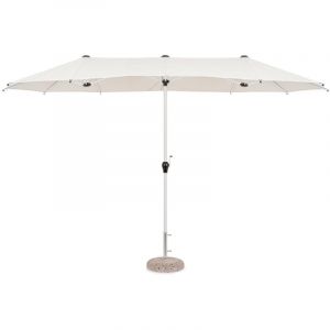 Bizzotto - Parasol rectangle 400x200x236cm en toile écru