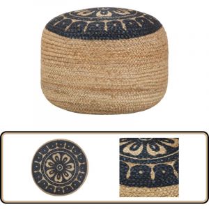 Vidaxl - Pouf fait &agrave; la main Bleu 45 x 30 cm Jute - Pouf Design - Pouf Moderne - Pouf Artisanal - Pouf Jute - Pouf Confort
