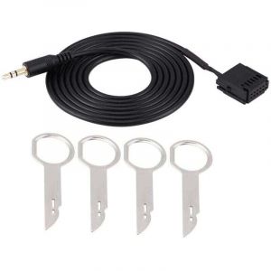 Adaptateur Auxiliaire Audio Voiture Compatible Autoradio Ford 6000CD Mondeo Fiesta avec Outil Extraction CD
