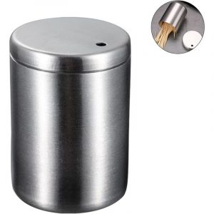 Petit Porte Cure Dents en Acier Inoxydable Porte Cure Dents Cr&eacute;atif Bo&icirc;te &agrave; Cure Dents Automatique Distributeur de Cure Dents Pratique R&eacute;sistant &agrave; La