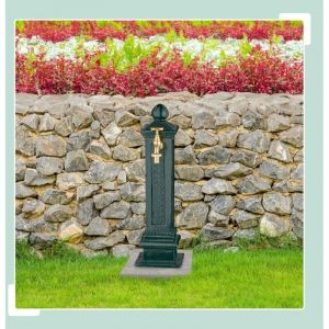 Fontaine a colonne en metal antique 47 cm