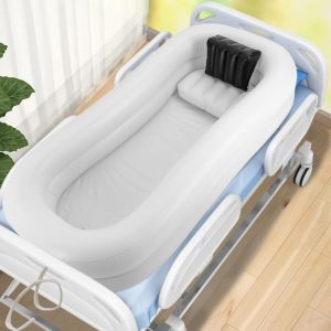 Baignoire-douche gonflable m&eacute;dicale, baignoire-douche de table avec pompe pour les personnes &acirc;g&eacute;es, les handicap&eacute;s, les personnes alit&eacute;es et les