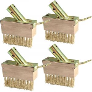 4 pcs D&eacute;sherbage Brosse M&eacute;tallique,Brosse &agrave; Mauvaises Remplacement,Mauvaises Herbes Brosse en Acier, Brosse D&eacute;sherbage,Brosse Head Set,Brosse