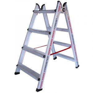 Prostep - Escabeau marchepied double 2x3 marches 80 mm Haut. d'acc&egrave;s 2,13 m