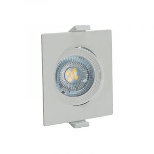 Spot orientable &agrave; encastrer carr&eacute; 6,5 W 3000&deg;K blanc - ASLO