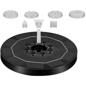 Pompe De Fontaine Solaire De LED 3.5w Avec La Lumière Colorée De LED, Pompe De Fontaine Solaire De Bain D'oiseau De 6 Buses Pour L'extérieur, Jardin,