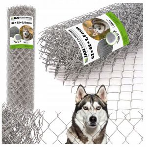 Grillage de cl&ocirc;ture galvanis&eacute; pour propri&eacute;t&eacute;, mailles 62 x 62 mm, diam&egrave;tre 2,5 mm, hauteur 1,2 m, longueur 10 m