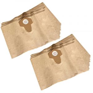 20x Sacs compatible avec parkside pnts 1400 / 1500, pnts 30 / 6 s aspirateur - papier, 38cm x 24,5cm, marron - Vhbw