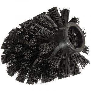 Wenko - Tête de Brosse wc noire de rechange pour porte-brosse wc, avec adaptateur, Polypropylène, ø 8 cm, noir