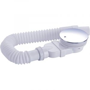 Crea - Kit de siphon de douche extra plat 90 mm, kit de siphon de receveur de douche, siphon de douche avec protection contre les odeurs, filtre à