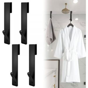 Linghhang - Crochet pour paroi de Douche lot de 4, Crochet de Douche en Acier Inoxydable, Crochets de Porte de Douche Crochets pour Serviette et