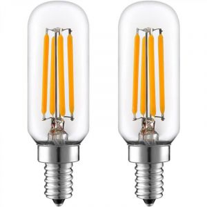 2 Pi&egrave;ces Ampoule LED E14 T25 ampoule tubulaire pour hotte aspirante, 4W = 40W, blanc chaud 2700K, pour r&eacute;frig&eacute;rateur cong&eacute;lateur/micro-ondes/hotte