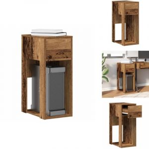 Vidaxl - Support de tour d'ordinateur avec tiroir vieux bois 30x44x74 cm - Support De Tour D'ordinateur - Supports De Tour D'ordinateur - Support De