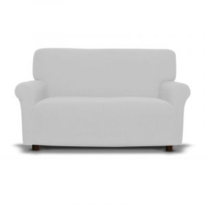 Housse de canap&eacute; extensible blanche New York, anti-rayures, pour canap&eacute;s avec accoudoirs, housse de canap&eacute; universelle, fabriqu&eacute; Canap&eacute; 4 places cm.