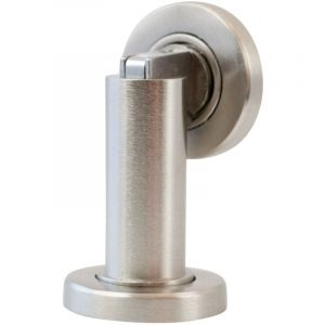 Aougo - But&eacute;e de Porte Magn&eacute;tique Aspect Acier Inoxydable - But&eacute;e de Porte avec Mat&eacute;riel de Montage au Sol et au Mur - But&eacute;e de Porte Magn&eacute;tique - &oslash;