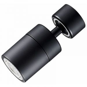 Mousseur et brise-jet pour robinet,A&eacute;rateur de Robinet(Noir), 360&deg; Pivotant Embout Robinet Cuisine, 2 Modes Mousseur Robinet Economie Eau, Brise jet
