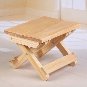 Marchepied pliable en bois massif, tabouret en bois pour enfants, tabouret portable pour la cuisine, la chambre, le salon, la salle de bain, le