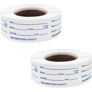Tiquettes Autocollantes Congélation Alimentaire, 1000Pcs Universelles Réfrigérateur Étiquettes 25x50mm D'étiquettes de Date Alimentaire Auto-adhésif
