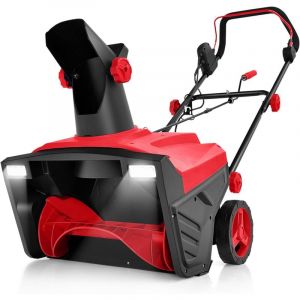 Goplus - Souffleuse à Neige Électrique 2300 w, Largeur de Travail de 50 cm, Déneigeuse Filaire avec Distance de Projection 9 m & led Rouge