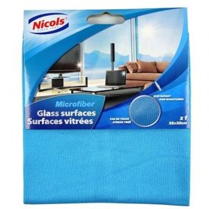 Pack 5 lavettes microfibre pour vitres Nicols
