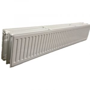 Radiateur eau-chaude plinthe 1365W panneau acier blanc L1600mm H300mm Ep 166mm type 30 s&eacute;rie T6 3010 TERTIAIRE