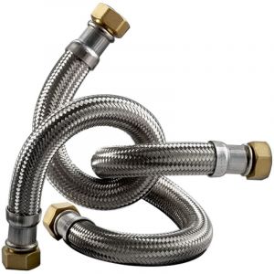 Flexible sanitaire/chauffage Inox &Oslash;int&eacute;r.26mm - Femelle/Femelle 1" - 1500mm - EXTRA TWIST