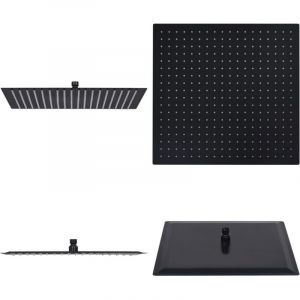 Pomme de douche pluie Acier inoxydable 50x50 cm Carrée Noir - pomme de douche - pommes de douche - Home & Living - Noir