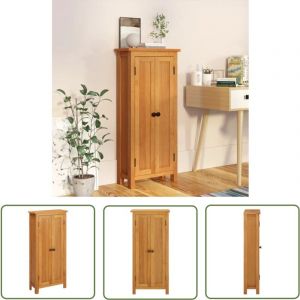 Armoire de rangement 50x22x110 cm Bois de chêne massif - Meuble De Rangement - Armoire Bibliothèque - Meuble Bois - Chêne Massif - Armoire Salle à