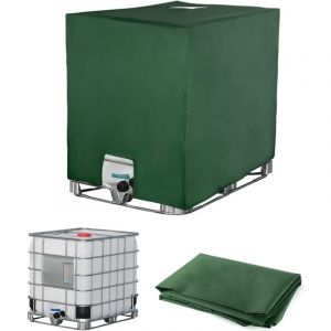 Bache pour Cuve IBC 1000L, Bache de Réservoir d'eau Couvercle, Anti-UV Anti-Poussière Bache de Housse Protection, Bouchon Cuve a Eau Bâche (116 x 100