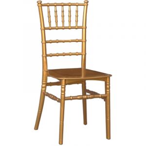 Okaffarefatto - Chaise Chiavarina en plastique polypropyl&egrave;ne jaune laiton mod&egrave;le renforc&eacute;