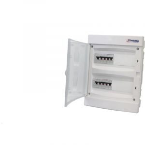 Tableau &eacute;lectrique pr&eacute; &eacute;quip&eacute; encastr&eacute; 2 rang&eacute;es &agrave; vis ABB