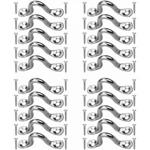Tigrezy 20 Pièces Plaque Oeillet Acier Inoxydable, Boucles De Pont pour Kayaks Pontet INOX, Forme à Bosse Boucle Fixe, Pontet INOX Oeil Plaques, avec