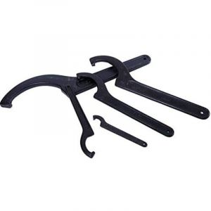 1x Cl&eacute; &agrave; crochet r&eacute;glable 34-36mm, cl&eacute;s &agrave; ergot, cl&eacute; tricoise universelle, pour la fixation ou le d&eacute;montage des &eacute;crous ronds et des couvercles de