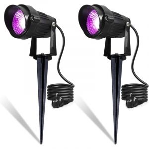 Projecteur UV LED Extérieur, Lumiere Noire LED Etanche IP66,385-400nm,Spot LED UV pour Halloween DJ Disco Affiches Fluorescentes Néon Bar Fête