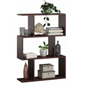 &Eacute;tag&egrave;re sur pied Bask 3 en weng&eacute; pour salon, bureau, chambre, MK