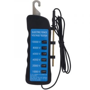 TONYSA Testeur de Tension de Clôture électrique Numérique Portable, Testeur de Tension de Clôture électronique à 6 Lampes 10000v Testeur de Tension