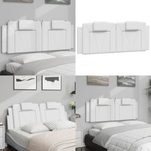 Coussin de t&ecirc;te de lit blanc 140 cm similicuir - Coussin De T&ecirc;te - T&ecirc;ti&egrave;re De Lit - T&ecirc;te De Lit - Simili Cuir - Literie - Home & Living