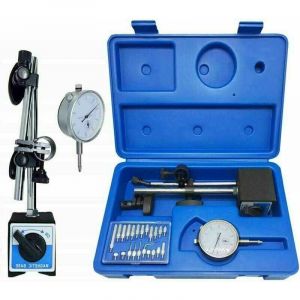 KZQ - Support Magnétique avec Base Magnétique pour Comparateur à Cadran, Plage de Mesure de 10mm avec Graduation de 0,01mm - 1 Jeu